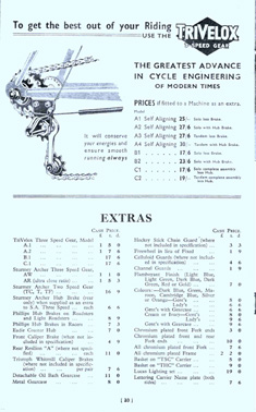Page showing the TriVelox gear