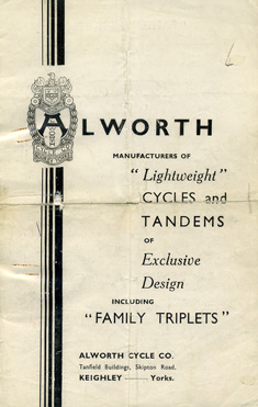 Alworth Cycle Company brochure