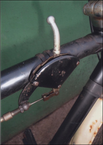 View of the control lever