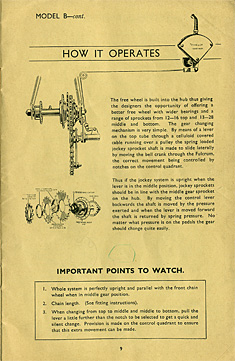 Model B Gear continued