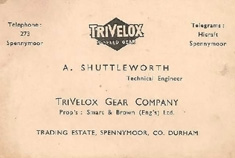 Business card of Alec Shuttleworth