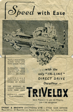 Undated Smart & Brown advertisement for the TriVelox gear