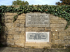 Memorial seat to Harry and William Hill at Bracewell